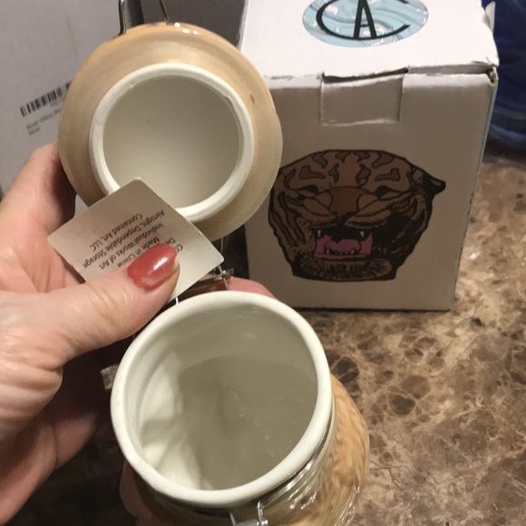 ContainedArt Panther Florida Brown Porcelain Airtight Container New - Picture 8 of 11